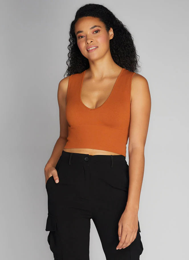 Bamboo Deep V Rib Ginger C'est Moi