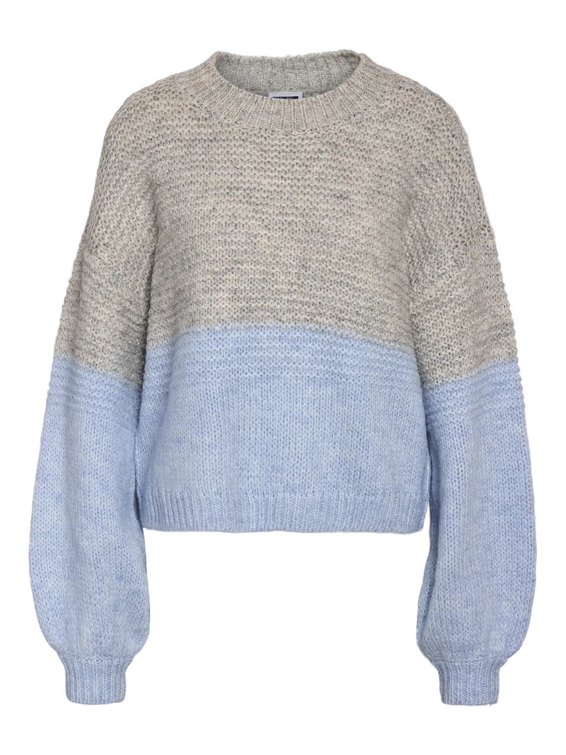 Pull Ophelia High Neck Gris & Bleu Noisy May
