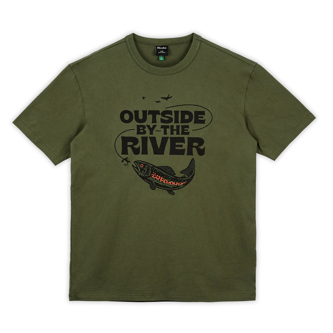 T-Shirt Outside By The River Olive Hooké