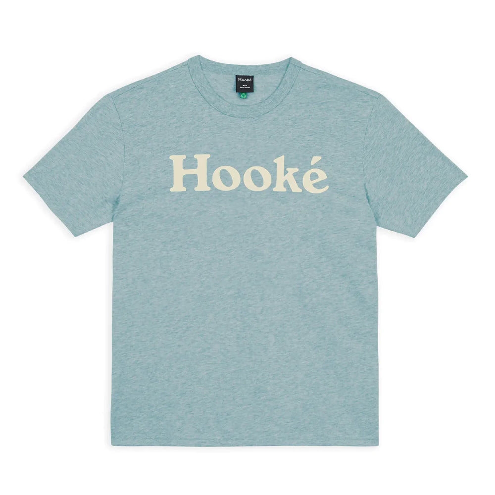 T-Shirt Signature Bleu Pâle Chiné Hooké