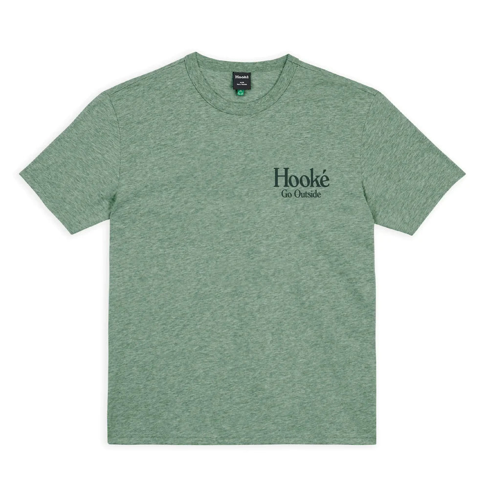T-Shirt Go Outside Sauge Chiné Hooké