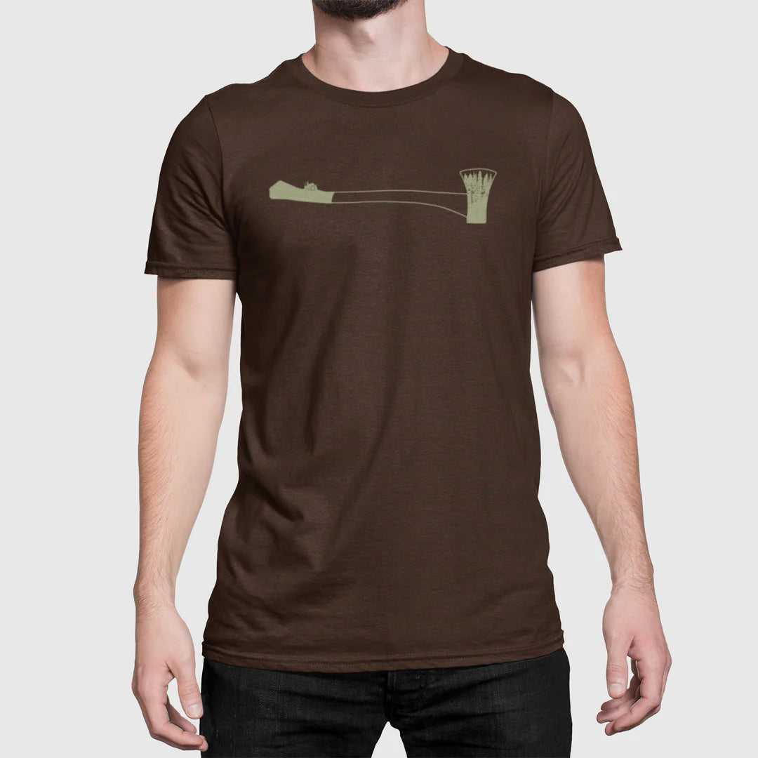 T-Shirt Hache Forêt Brun Baltrakon