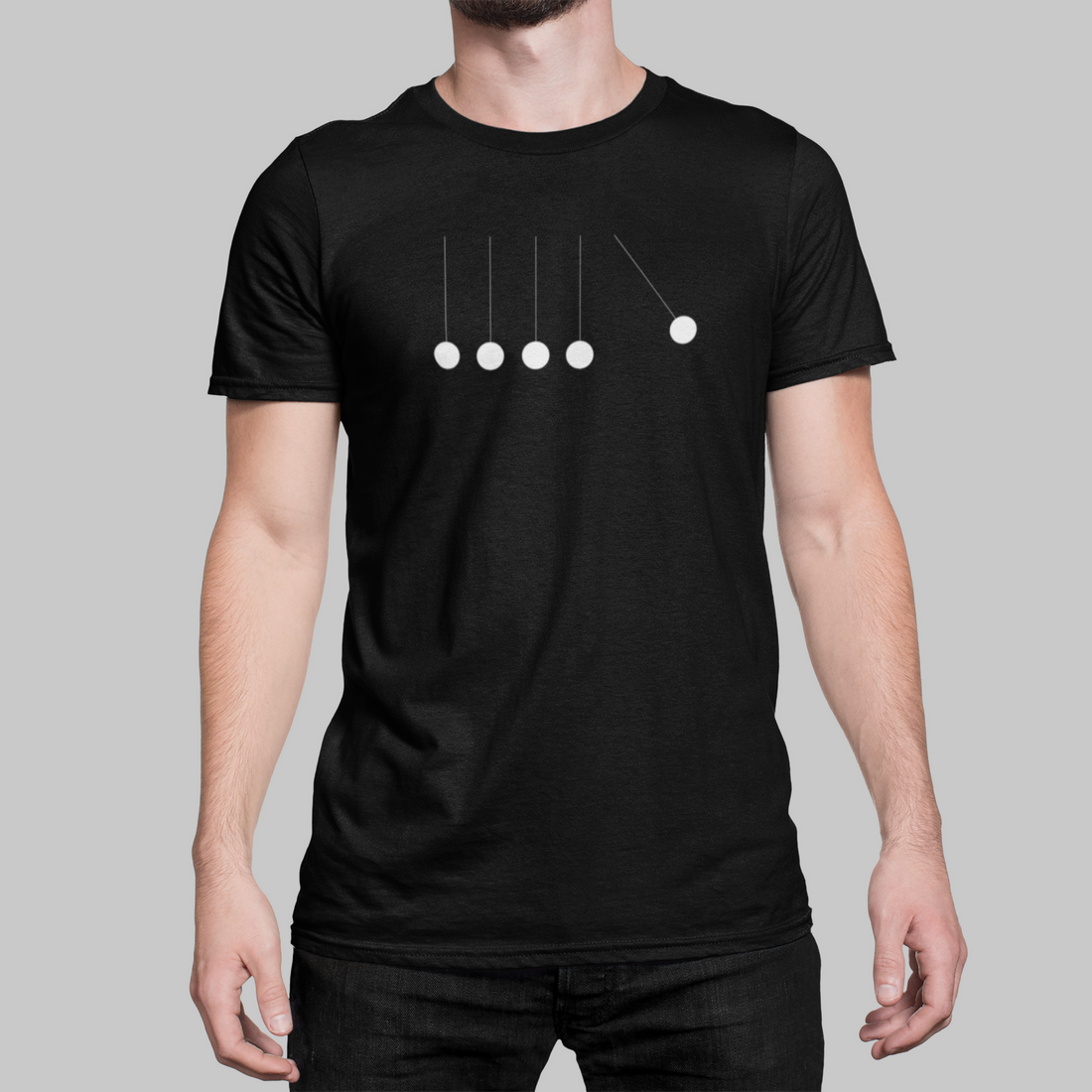 T-Shirt Pendule De Newton Noir Baltrakon