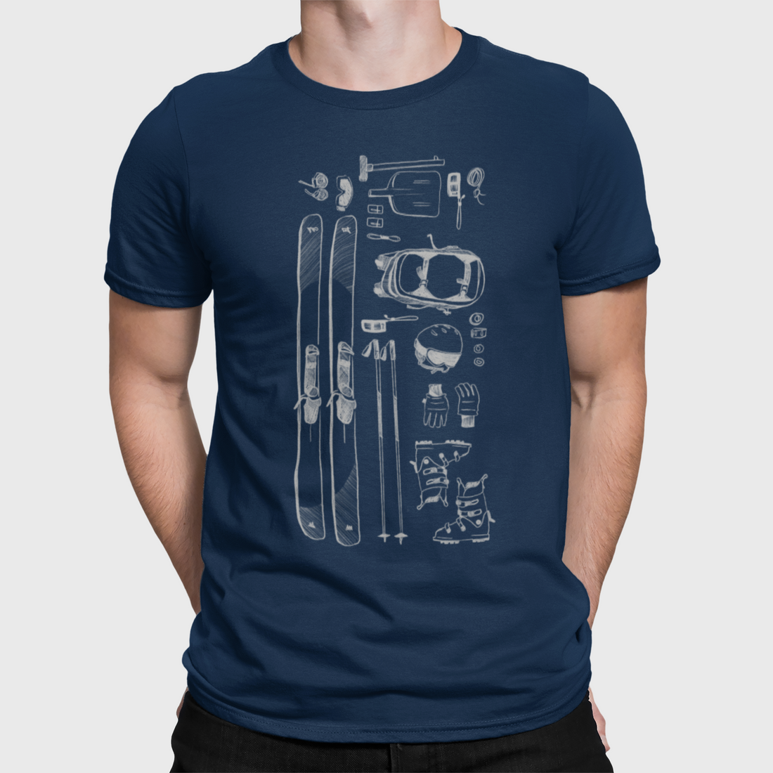 T-Shirt Kit De Survie Bleu Marine Baltrakon