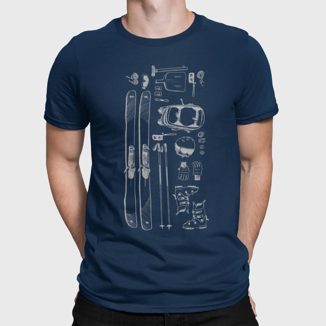 T-Shirt Kit De Ski Bleu Marine Baltrakon