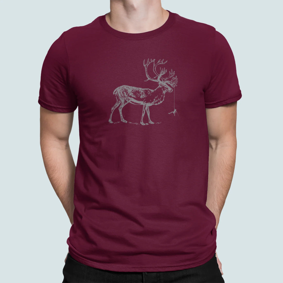 T-Shirt Caribou Grimpant Bourgogne Baltrakon