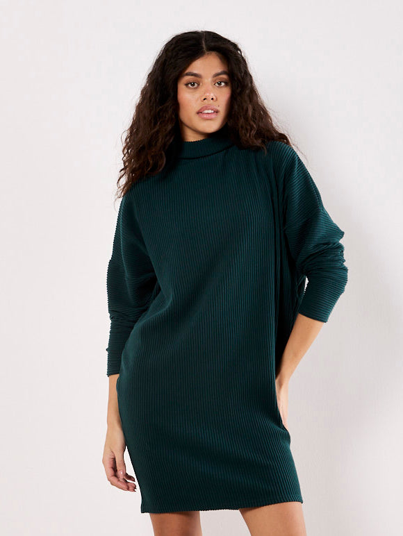 Robe Thick Rib Cocoon Vert Apricot