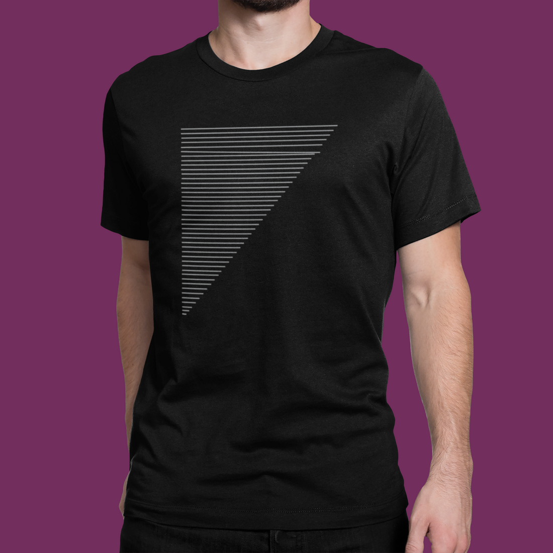 T-Shirt Trianligne Noir Baltrakon