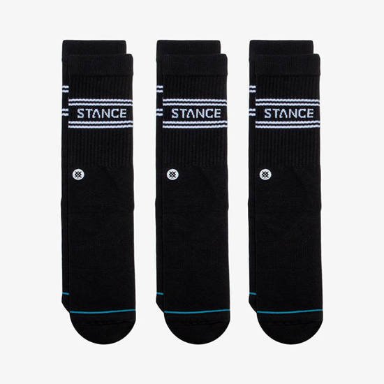 Bas STP Crew Paquet de 3 Noir Stance