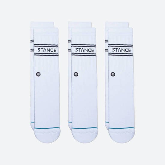 Bas STP Crew Paquet de 3 Blanc Stance