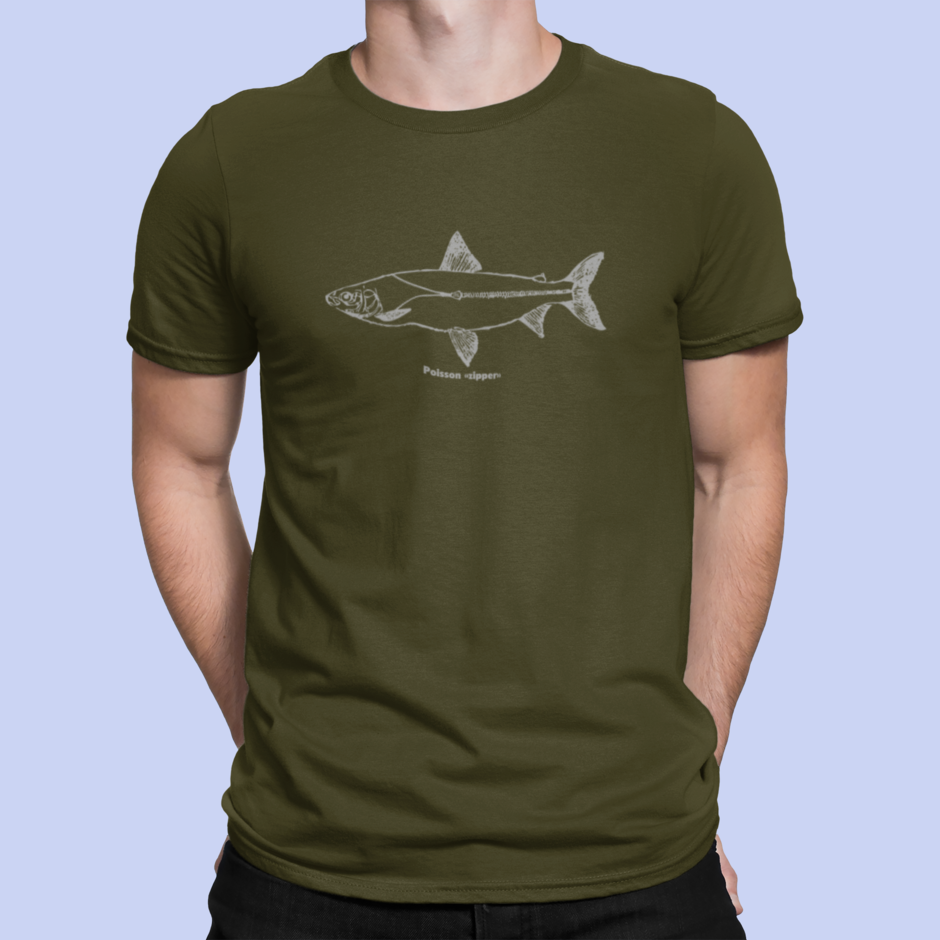T-Shirt Poisson Zipper Army Baltrakon