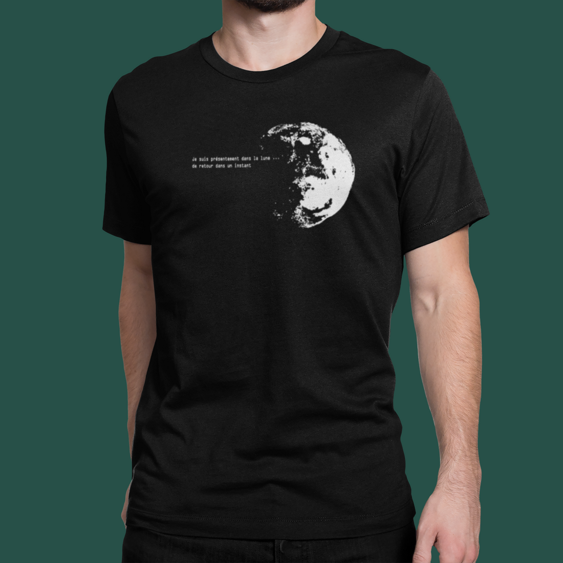 T-Shirt Dans La Lune Noir Baltrakon