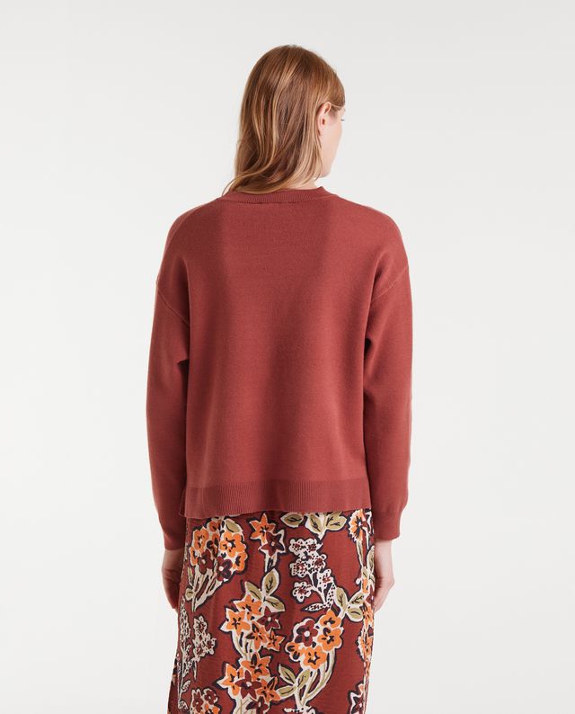 Chandail Bouquet Jacquard Brun Compania Fantastica