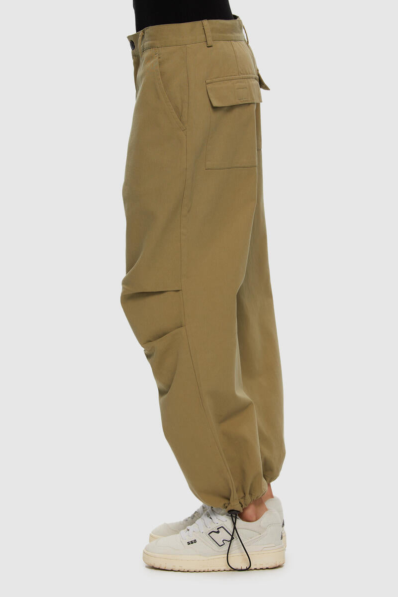 Kuwalla Tee Khaki Taupe Twill Parachute Jogger Pants