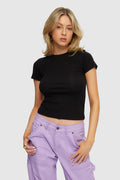 T-Shirt Micro Rib Noir Kuwalla Tee