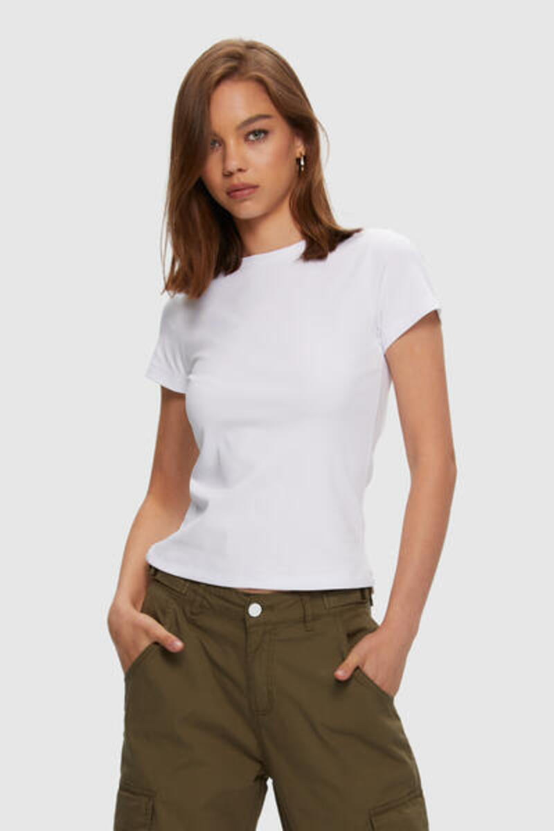 T-Shirt Micro Rib Blanc Kuwalla Tee