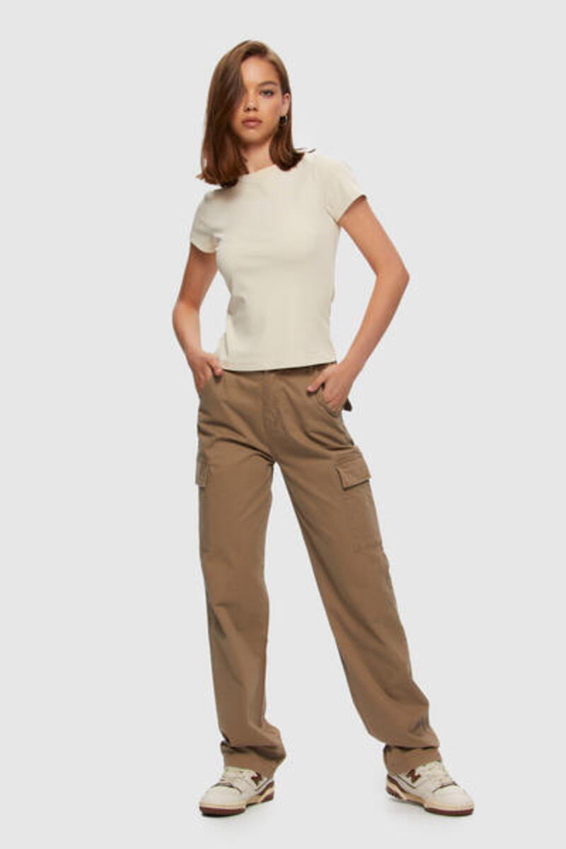 Kuwalla Beige Micro Rib T-Shirt