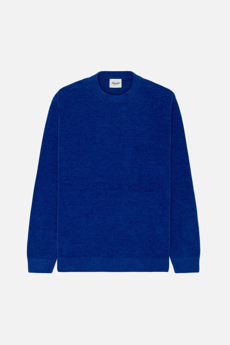 Chandail Textured Knit Crew Bleu Kuwalla Tee