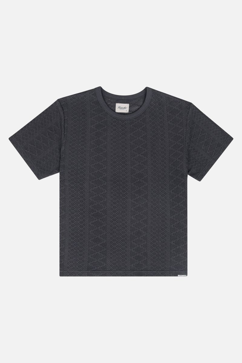 Charcoal Kuwalla Tee Crochet Jersey T-Shirt