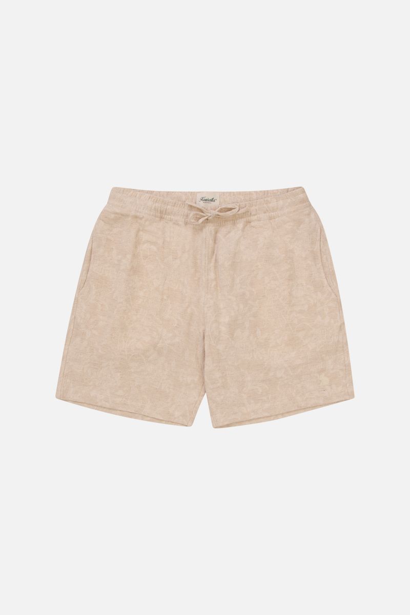 Short Jacquared Linen Naturel Kuwalla Tee