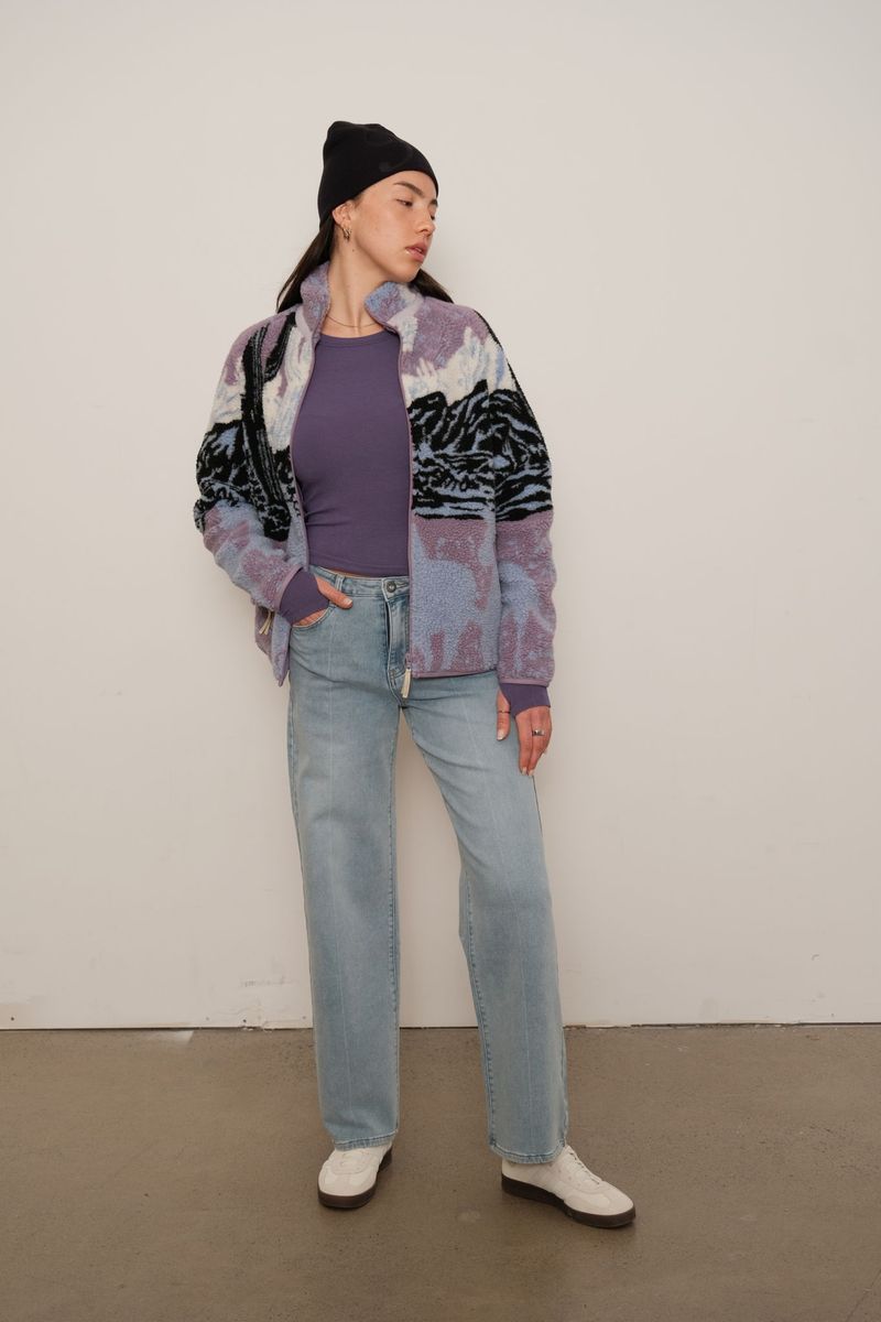 Manteau Printed Sherpa Fleece Sunset Stallion Kuwalla Tee