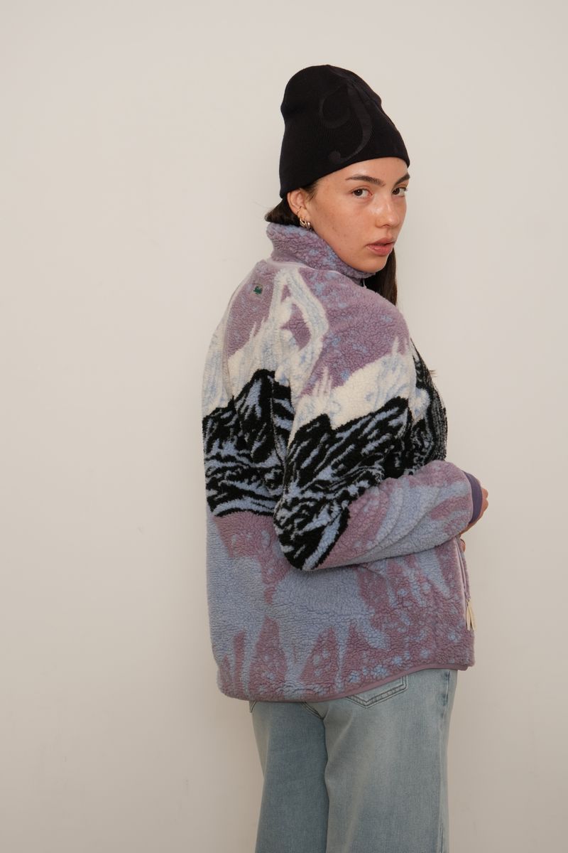 Manteau Printed Sherpa Fleece Sunset Stallion Kuwalla Tee