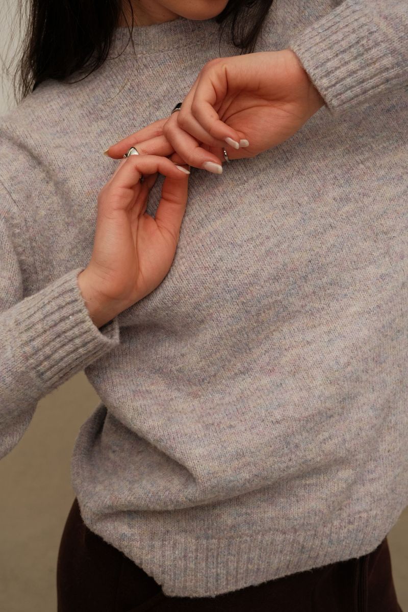 Chandail Heathered Knit Lavande Kuwalla Tee