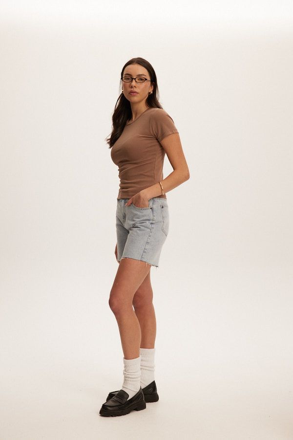 Kuwalla Tee Taupe Micro Rib T-Shirt