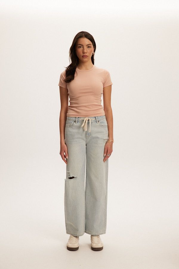 Micro Rib Rose Blush Kuwalla Tee