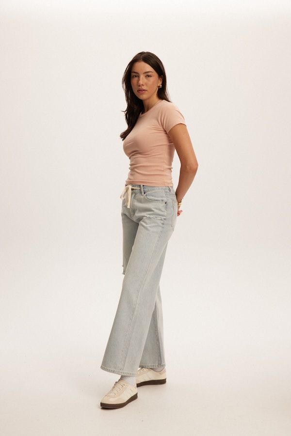 Micro Rib Rose Blush Kuwalla Tee