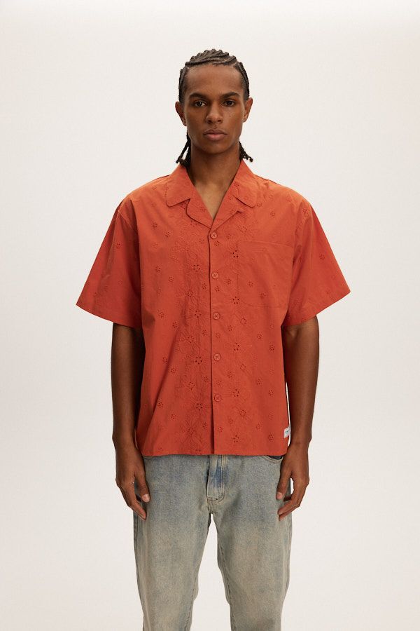Kuwalla Tee Rust Yacht Embroidery Shirt