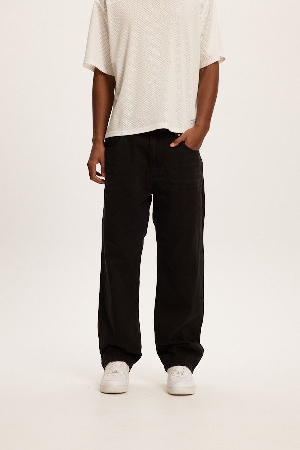 Jeans Baggy Noir Kuwalla Tee