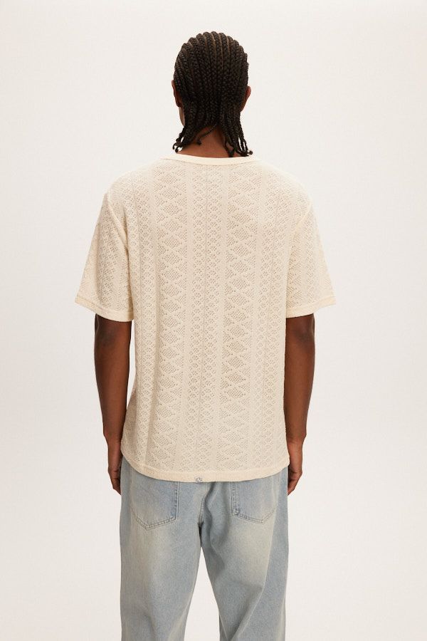 Kuwalla Tee Cream Crochet Jersey T-Shirt