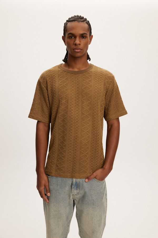 Olive Kuwalla Tee Crochet Jersey T-Shirt