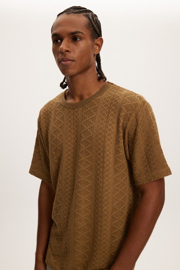T-Shirt Crochet Jersey Olive Kuwalla Tee