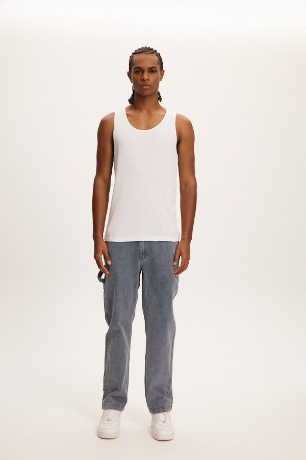 Kuwalla Tee White Ribbed Cami