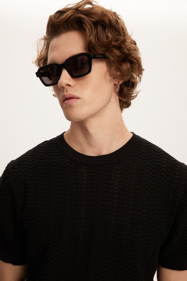 Chandail Wave Knit Noir Kuwalla Tee