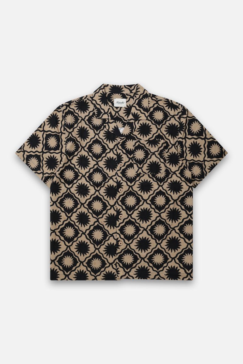 Chemise Linen Printed Sunny Tile Kuwalla Tee