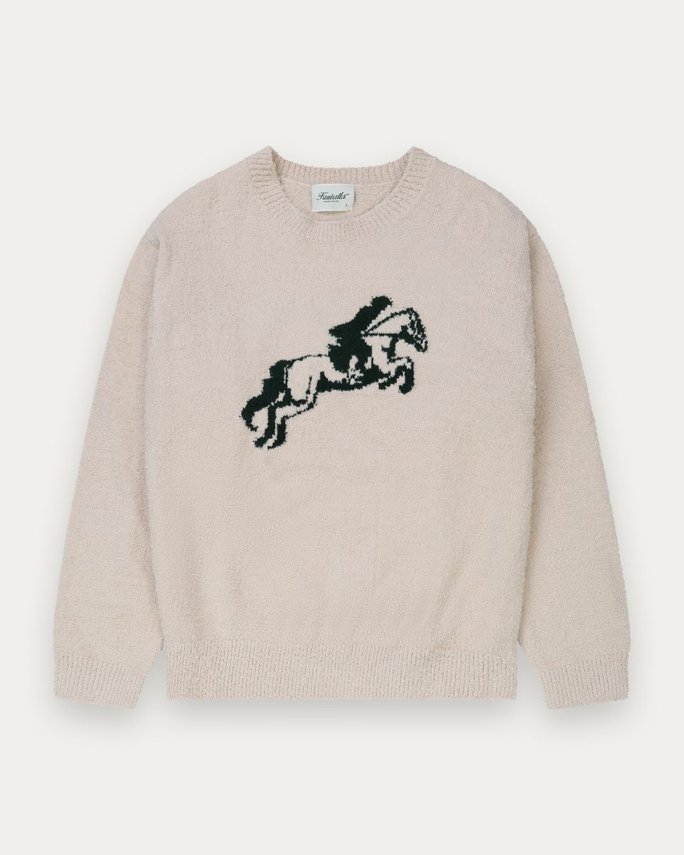 Pull Équestre Beige Crème Kuwalla Tee