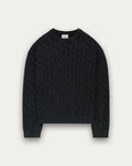 Pull Braided Knit Box Noir Vintage Kuwalla Tee