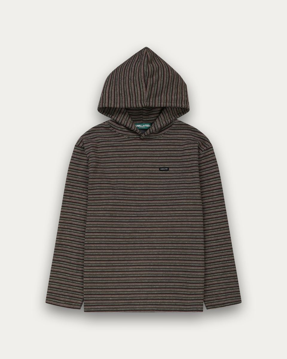 Striped Hood Pullover Olive Kuwalla Tee