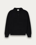 Chandail Bouclé Knit Polo Noir Kuwalla Tee