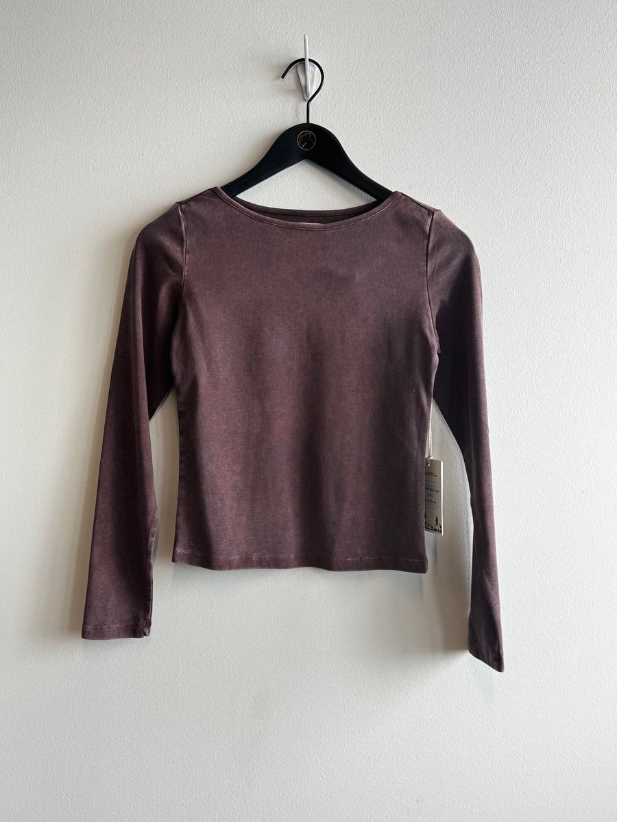 Chandail Boatneck LS Choco Kuwalla Tee