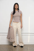 T-Shirt Micro Rib Beige Kuwalla Tee