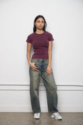 T-Shirt Micro Rib Prune Kuwalla Tee