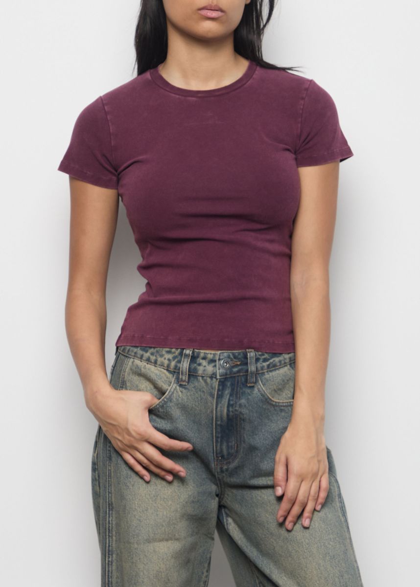 T-Shirt Micro Rib Prune Kuwalla Tee