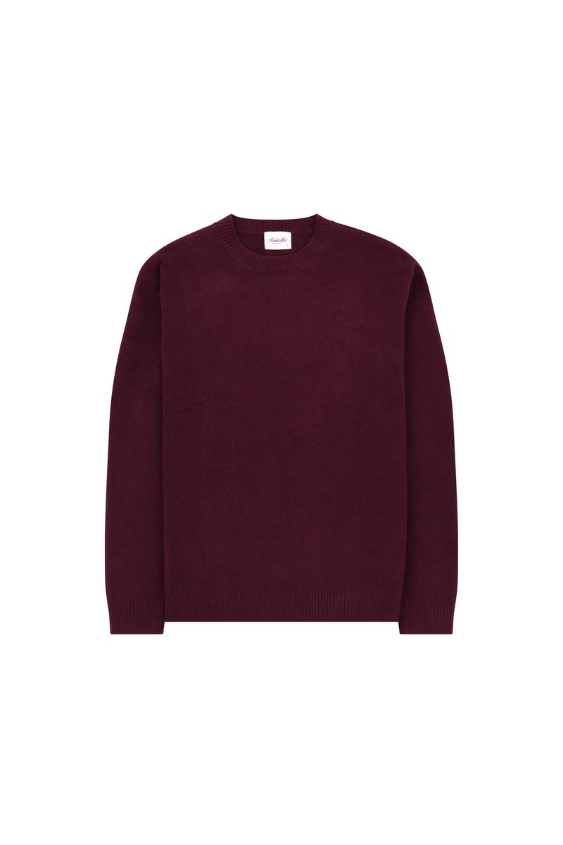 Pull Textured Knit Rouge Vin Kuwalla Tee