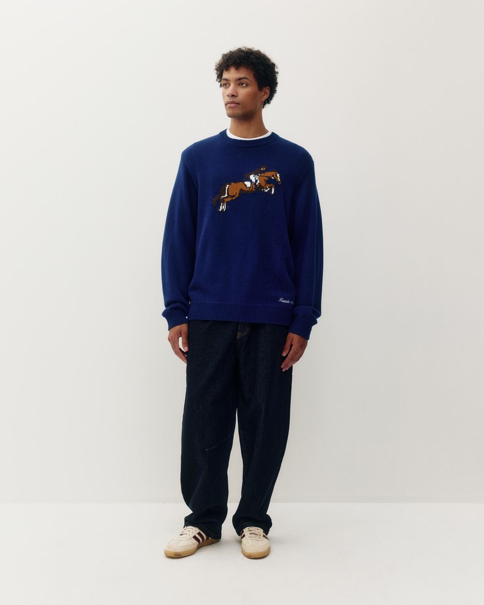 Pull Équestre Bleu Navy Kuwalla Tee