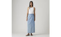 Blue Levi's Wrapped Column Skirt