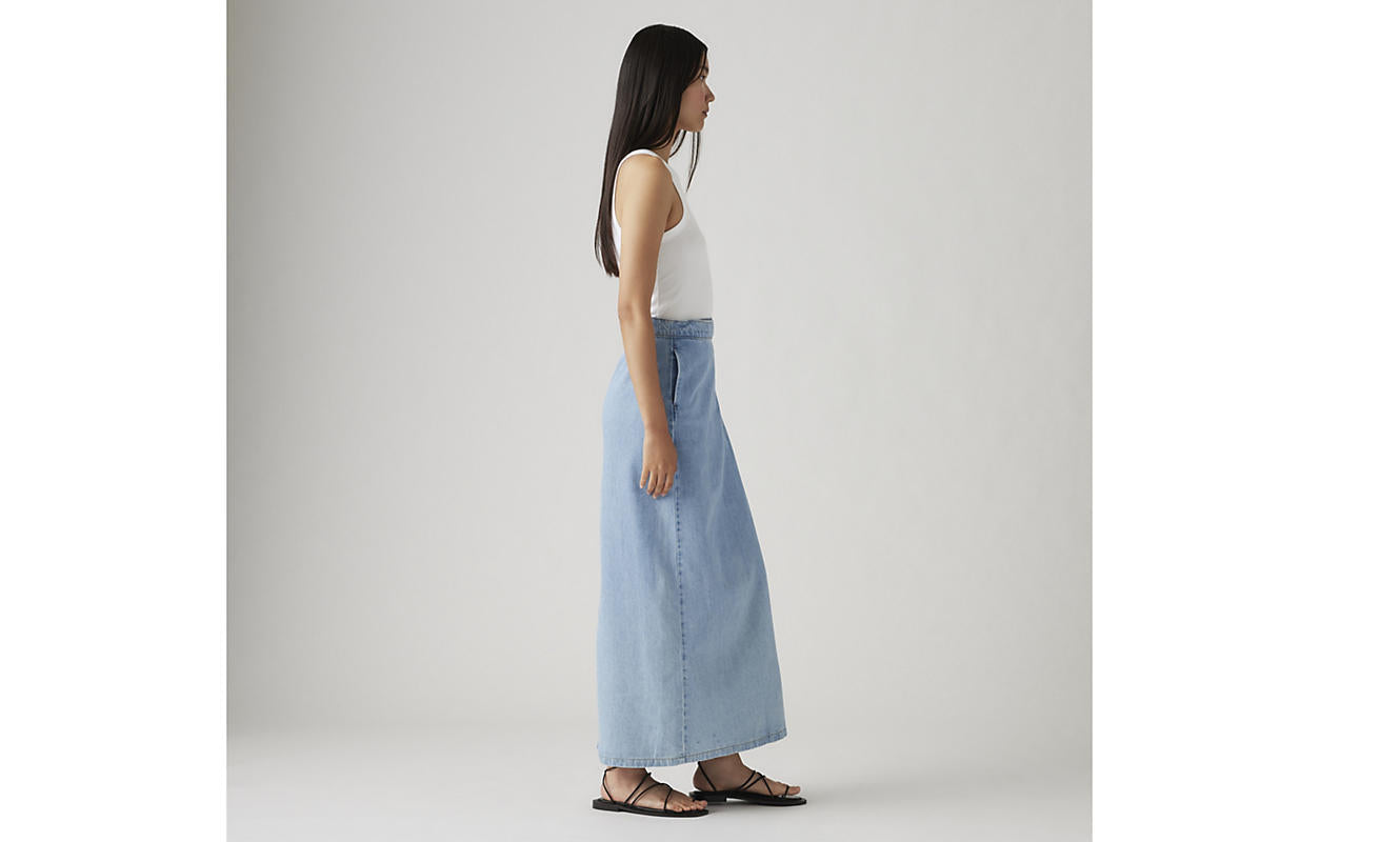 Blue Levi's Wrapped Column Skirt